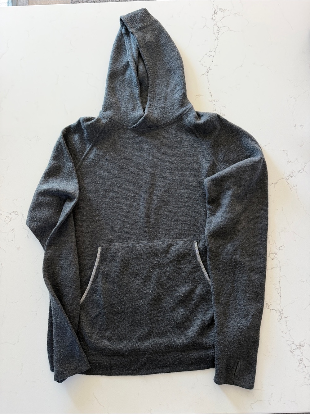 Men's Gray Hooded Knit Sweater - Lululemon